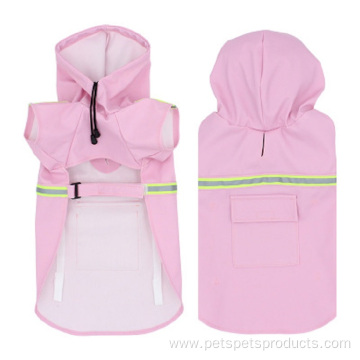 Outdoor waterproof pet dog raincoat hooded dog raincoat